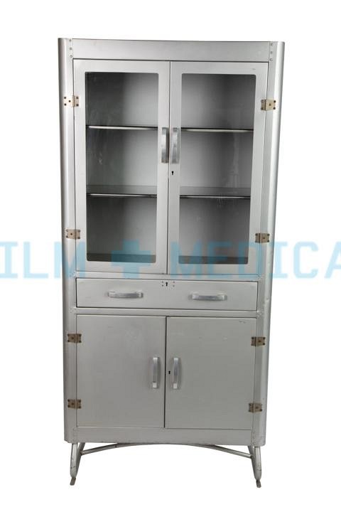 Silver Glass Fronted Cabinet Dressing Priced Separately 